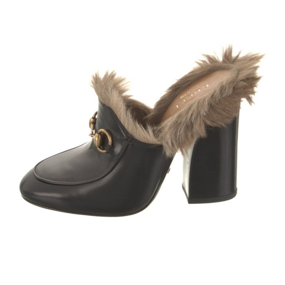 Gucci Fur Trim Mules
